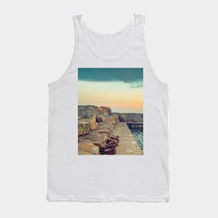 Sunset Seaport Summer Sea Sky Tank Top